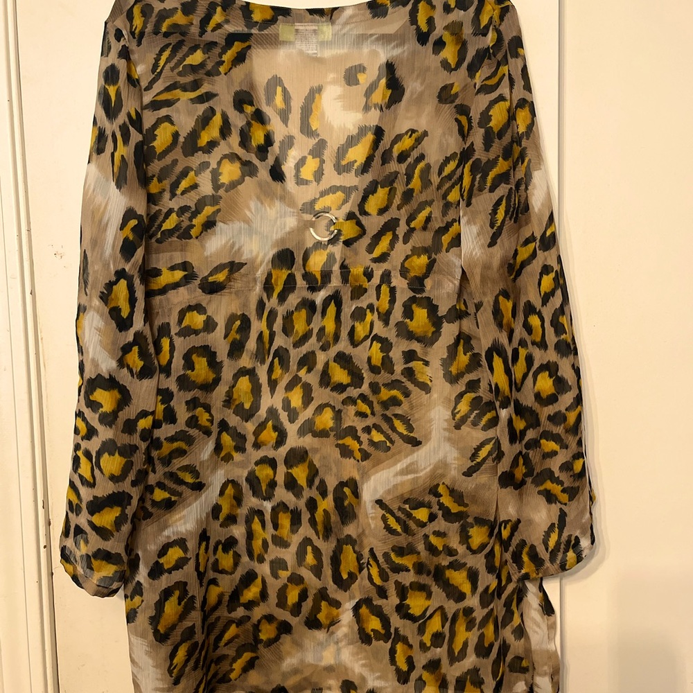 Animal print beach cover-up